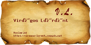 Virágos Lóránt névjegykártya