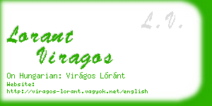 lorant viragos business card