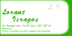 lorant viragos business card